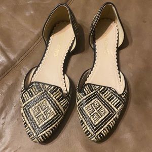 Black & natural slip ons